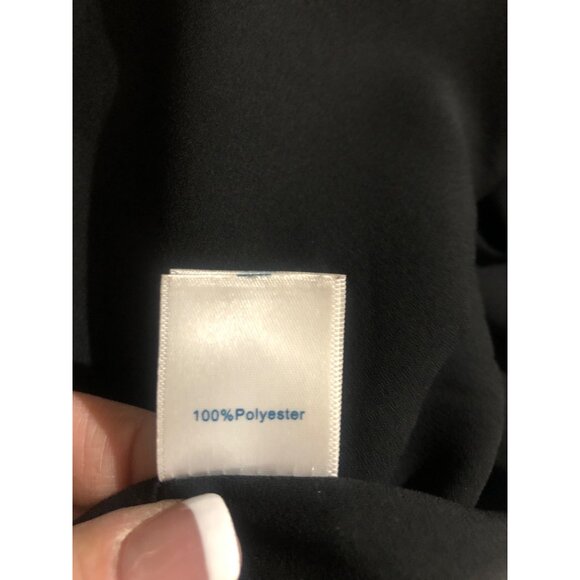 Allison Joy Sleeveless Dress Womens Size Large Abstract Black Multicolor Shift - Picture 6 of 8